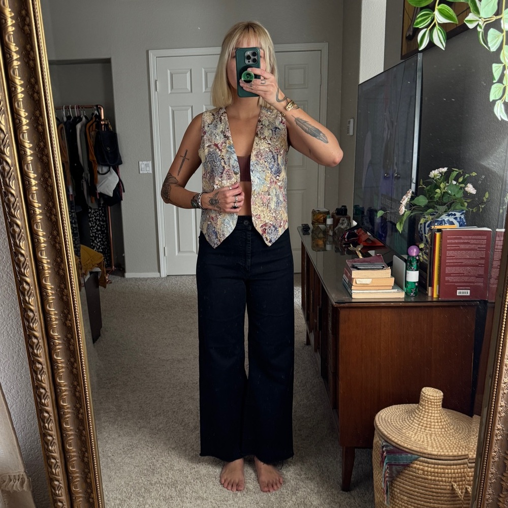 Vintage Anxiety Floral Vest - Small